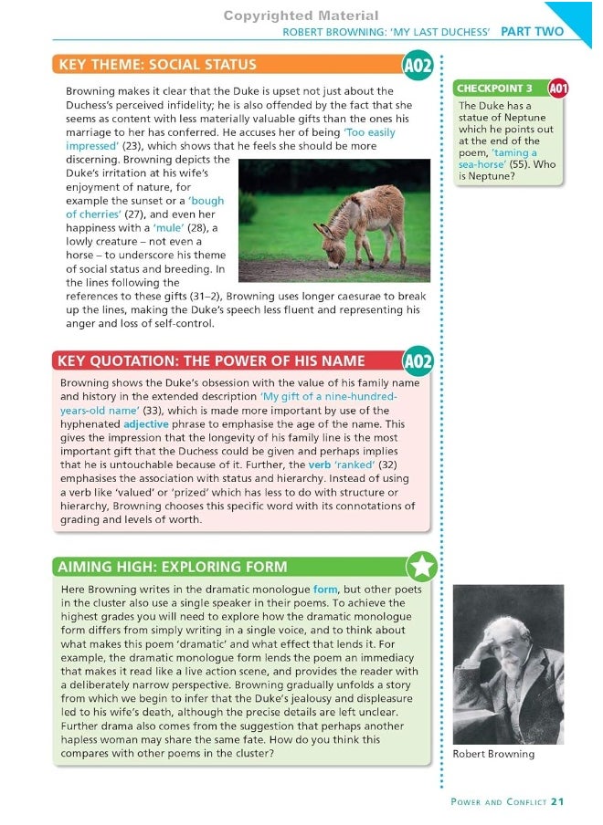 AQA Poetry Anthology - Power and Conflict: York Notes for GCSE everything you need to catch up, study and prepare for and 2023 and 2024 exams and assessments