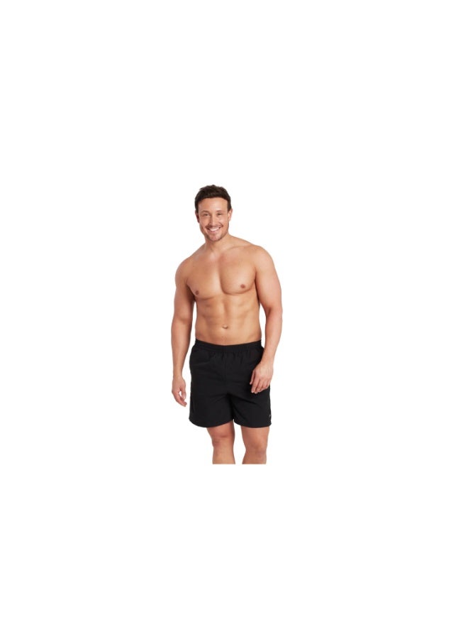 Zoggs Mens Penrith 17 Swim Shorts Black | Sustainable Ecodura Fabric, 17 Mid-Thigh Length, Chlorine-Proof, UPF50+, Drawstring Waist, Mesh Lining & Pockets for Everyday Swim | 462924-BK-XXL - Image 2