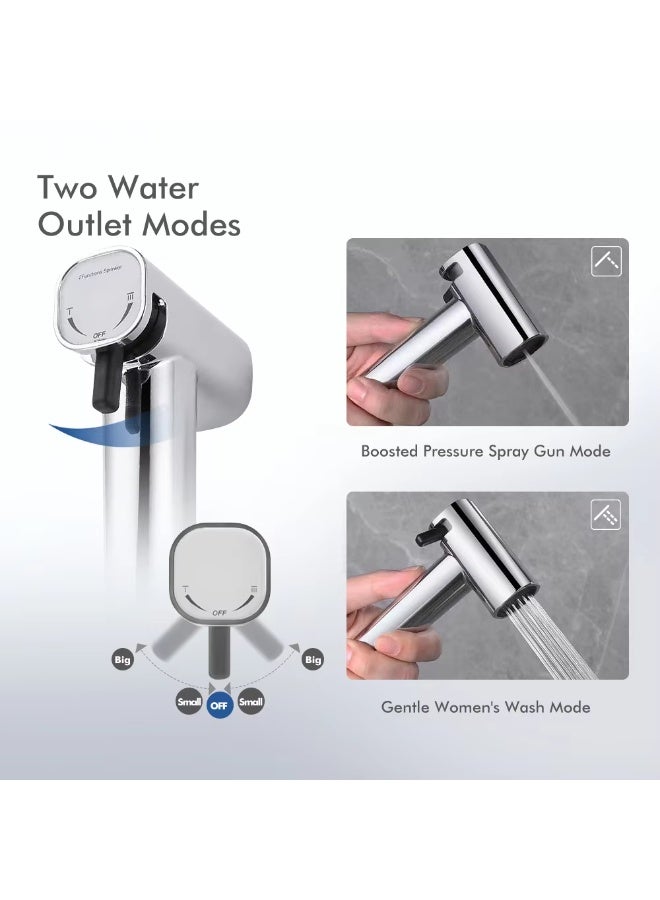 Handheld Bidet Sprayer Toilet Attachment with 2 Water Modes, ABS Material - Image 1