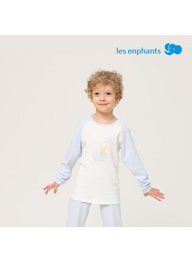 Les enphants Liyingfang Children's Underwear Children's Top Boys Girls Autumn Shirt Soft Pink 90 CM - Image 5
