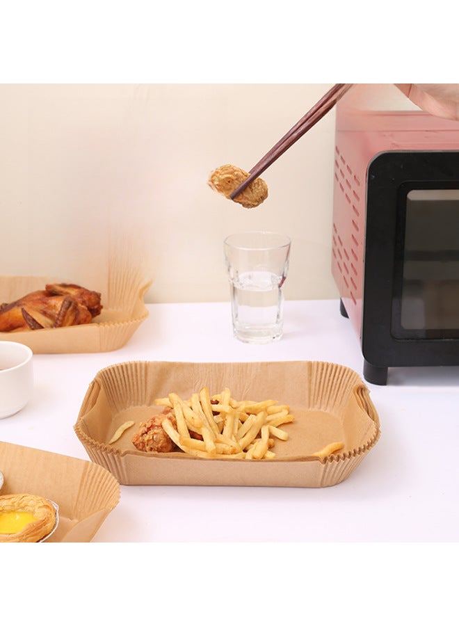 Air Fryer Paper Rectangular Ninja Double Pot Special Paper Oil-absorbing Paper Silicone Oil Paper Baking Oven Special Supply-Specifications:Opp Bag White 50pc "22*14]  - Image 2