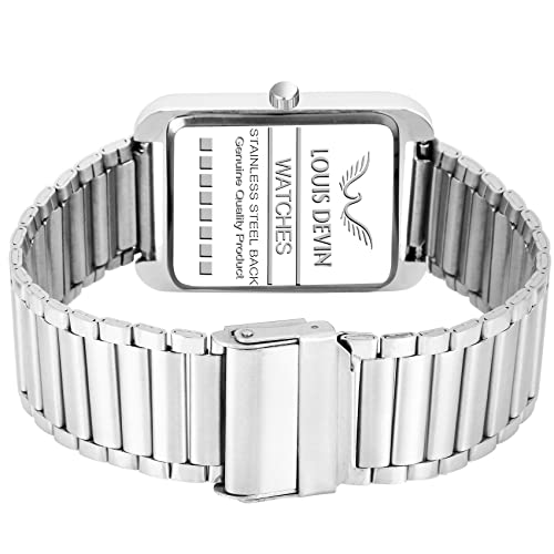 LOUIS DEVIN Stainless Steel Chain Analog Wrist Watch for Men (Green Dial) | LD-G057-GRN-CH - Image 3