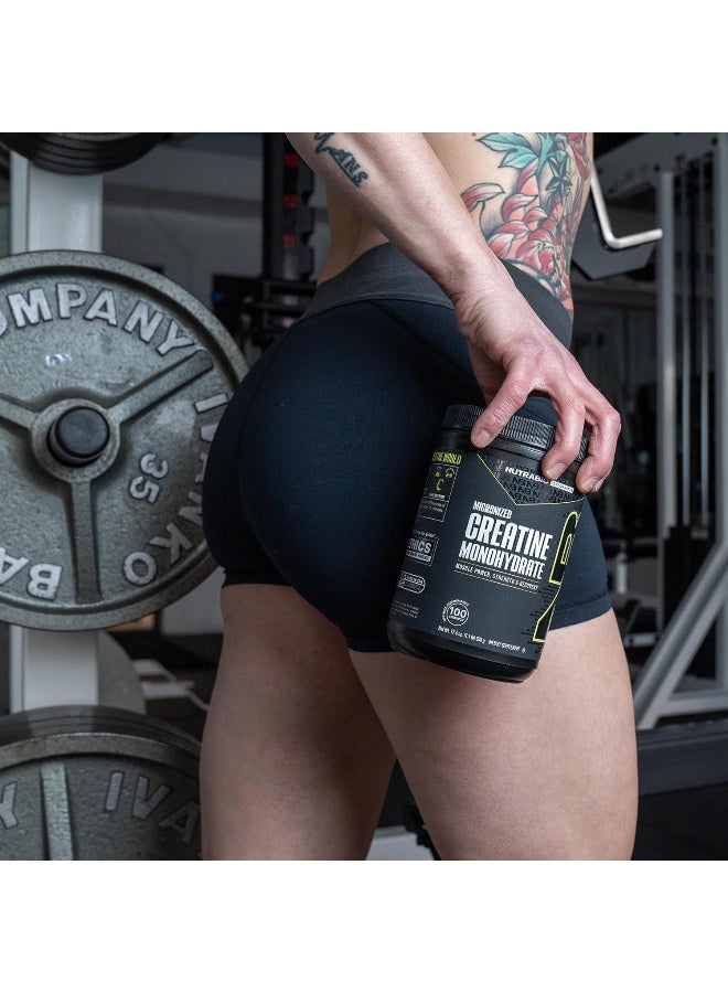 NutraBio Creatine Monohydrate - Micronized and Pure Grade - Supports Muscle Energy and Strength - (500 Grams) - Unflavored - Image 4