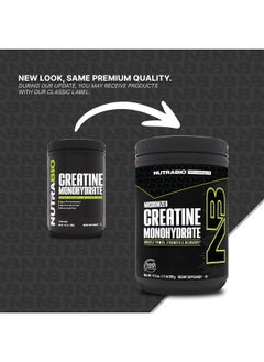 NutraBio Creatine Monohydrate - Micronized and Pure Grade - Supports Muscle Energy and Strength - (500 Grams) - Unflavored  - Image 3