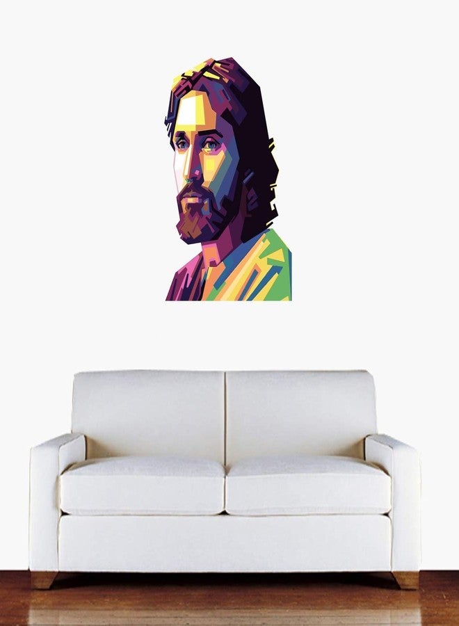 VCREATE DECOR ملصق حائط يسوع من VCREATE DECOR (فينيل PVC، المقاس: 58 سم × 48 سم) - Image 1