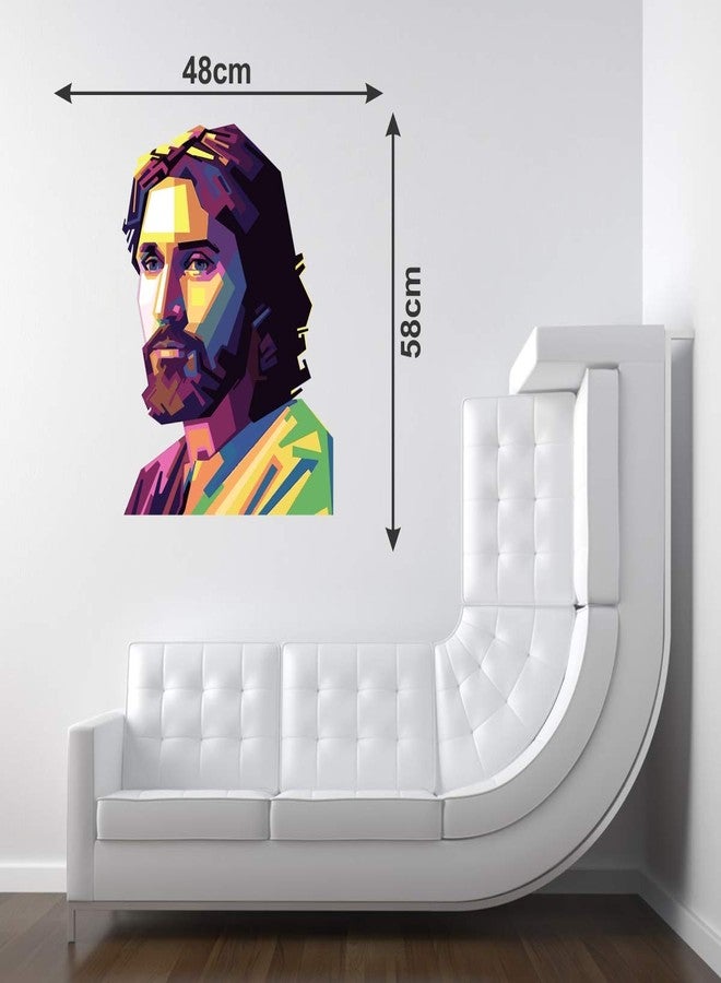 VCREATE DECOR ملصق حائط يسوع من VCREATE DECOR (فينيل PVC، المقاس: 58 سم × 48 سم) - Image 3