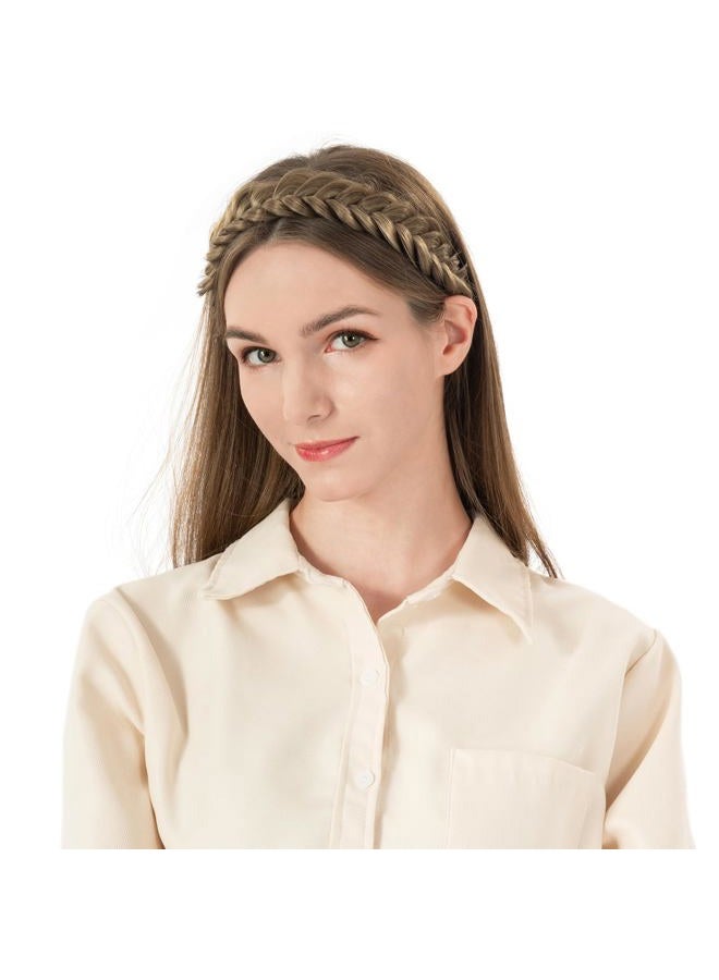 BOBIYA Platinum Messy Wide 2 Strands Synthetic Hair Braided Headband Classic Chunky Hair Braid Headband Elastic Stretch Braid Hair Headbands for Women (Platinum) - Image 5