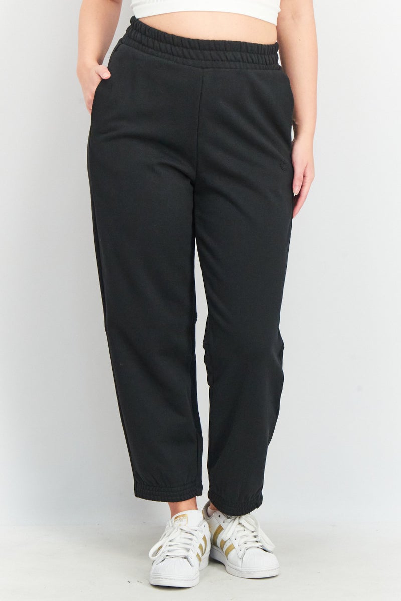 adidas Originals Women Sportswear Fit Solid Jogger Pants, Black - Image 1