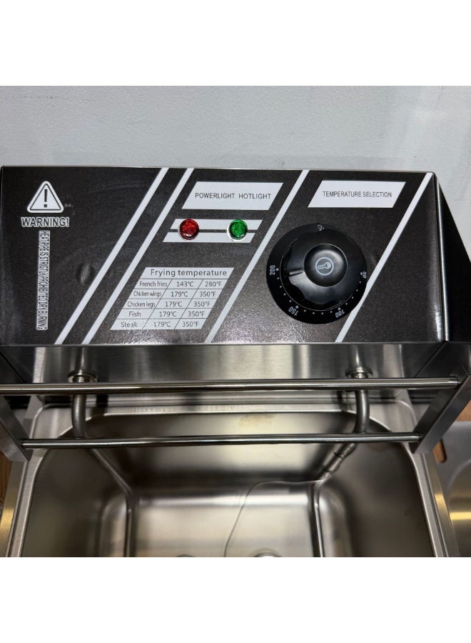 SLIVERS CRIEST Stainless Steel Electric Fryer with Adjustable Temperature & Oil Basket | 6L Capacity - Image 3