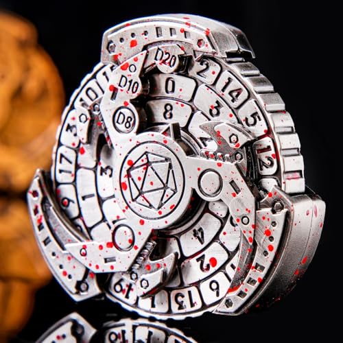 FTNNGIME 7in1 Spinner DND Dice Set Rotate Metal Rotate Dungeons and Dragons DND Compass Dice Cool RPG Role Playing Table Game Dice - Image 1