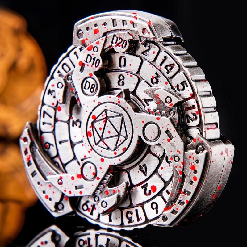 FTNNGIME 7in1 Spinner DND Dice Set Rotate Metal Rotate Dungeons and Dragons DND Compass Dice Cool RPG Role Playing Table Game Dice - Image 3