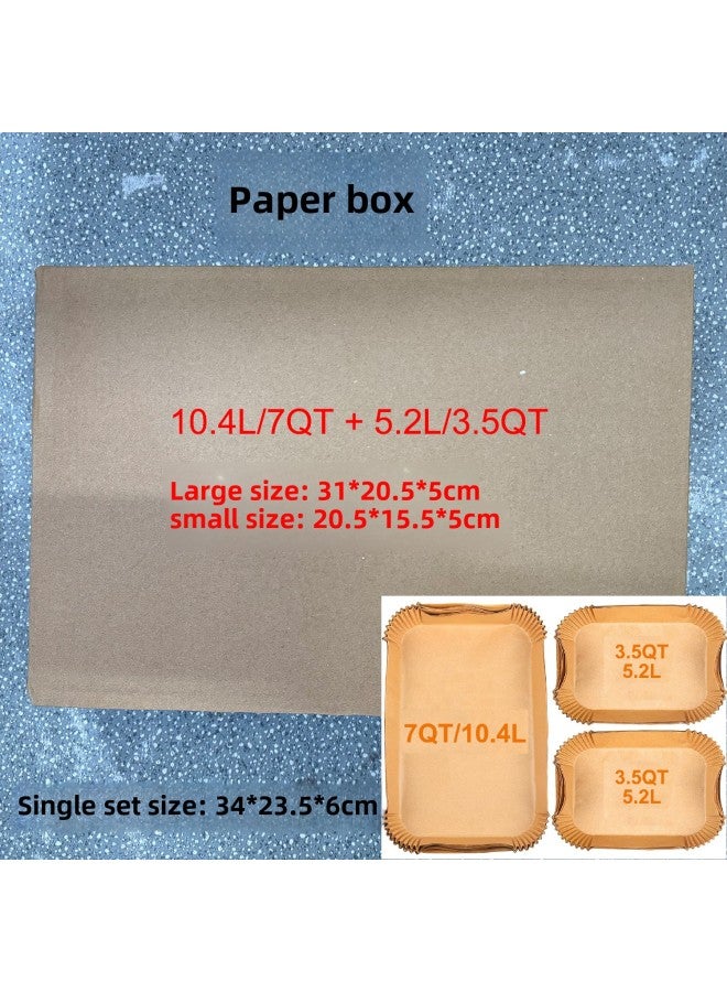 The Air Fryer Special Paper 5l Special Paper For Rectangular Air Fryer Paper Double Pot 10.4L 5.2L-Specifications:10.4l 50 Sheets + 5.2l 100 Sheets In Box - Image 1