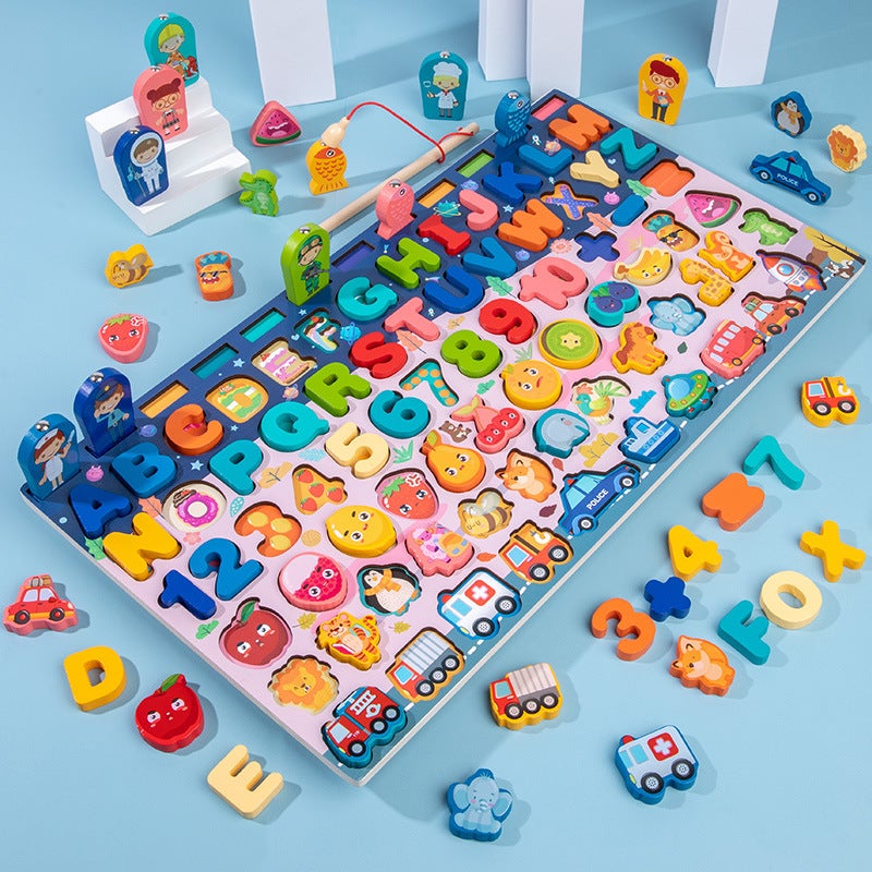 Early Education Multi-Functional Logarithmic Board Children'S Shape Cognition Matching Puzzle Digital Puzzle Educational Toys For 3 To 6 Years Old - Image 1