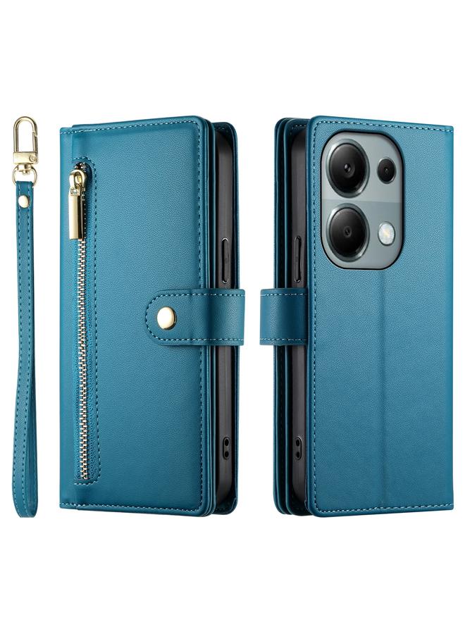 S-TOP Case For Redmi Note 13 Pro 4G / Xiaomi Poco M6 Pro Nine Card-slot Zipper Wallet Bag Leather Phone Case - Image 2