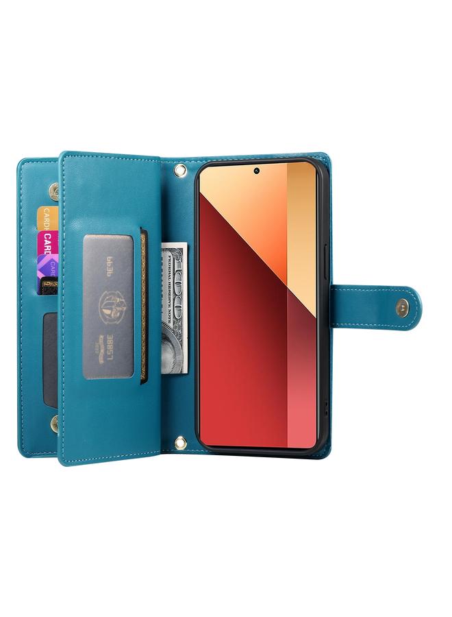 S-TOP Case For Redmi Note 13 Pro 4G / Xiaomi Poco M6 Pro Nine Card-slot Zipper Wallet Bag Leather Phone Case - Image 3