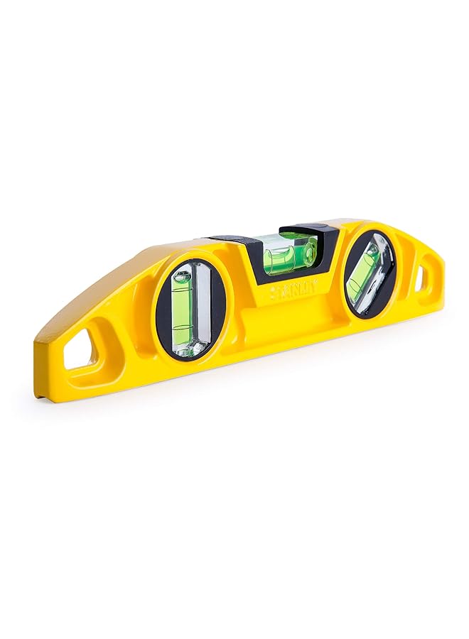 Stanley Fatmax Torpedo Magnetic Level Aluminium 25Cm 3 Vials Yellow 