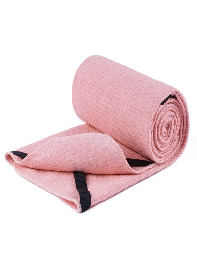MICROFI New Microfiber Hot Yoga Towel Mat, 24 x 72 inches, with Non-Slip Silicone Grip, Secure Fit Elastic Straps - Image 1