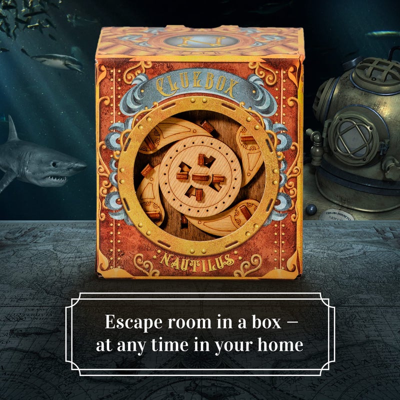 iDventure Cluebox - Captain's Nemo Nautilus - Escape Room Game - Puzzle Box - Sequential 3D Puzzle for Adults - Brain Teaser - Birthday Gift Gadget for Men and Women - Money Box - Image 5