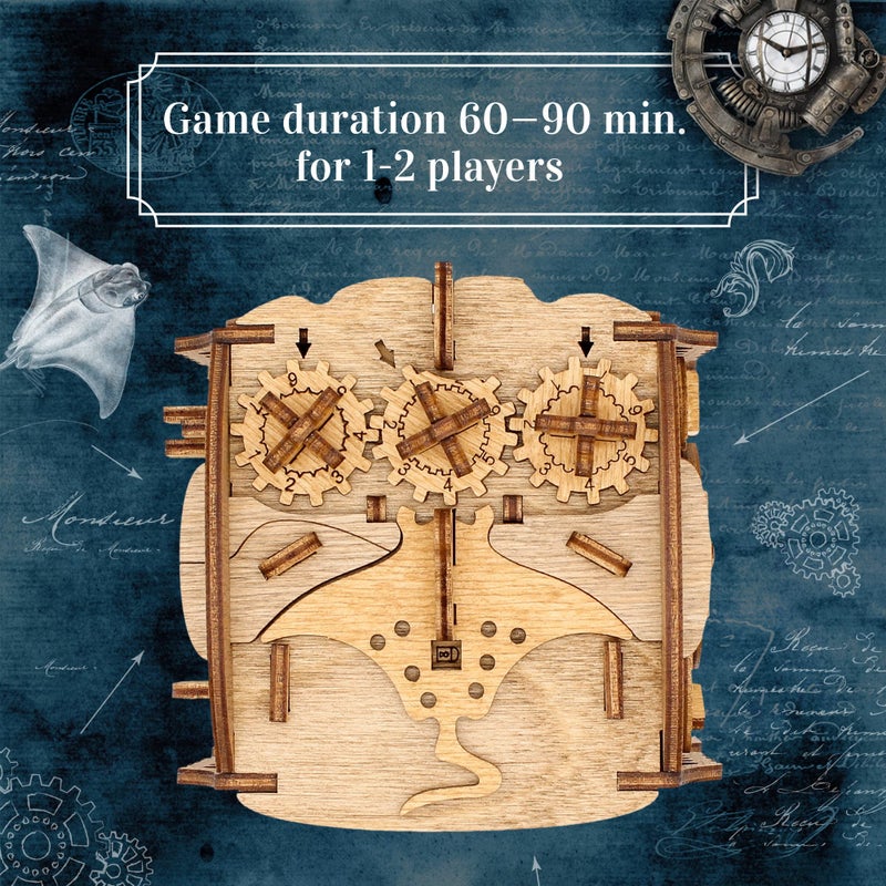 iDventure Cluebox - Captain's Nemo Nautilus - Escape Room Game - Puzzle Box - Sequential 3D Puzzle for Adults - Brain Teaser - Birthday Gift Gadget for Men and Women - Money Box - Image 2
