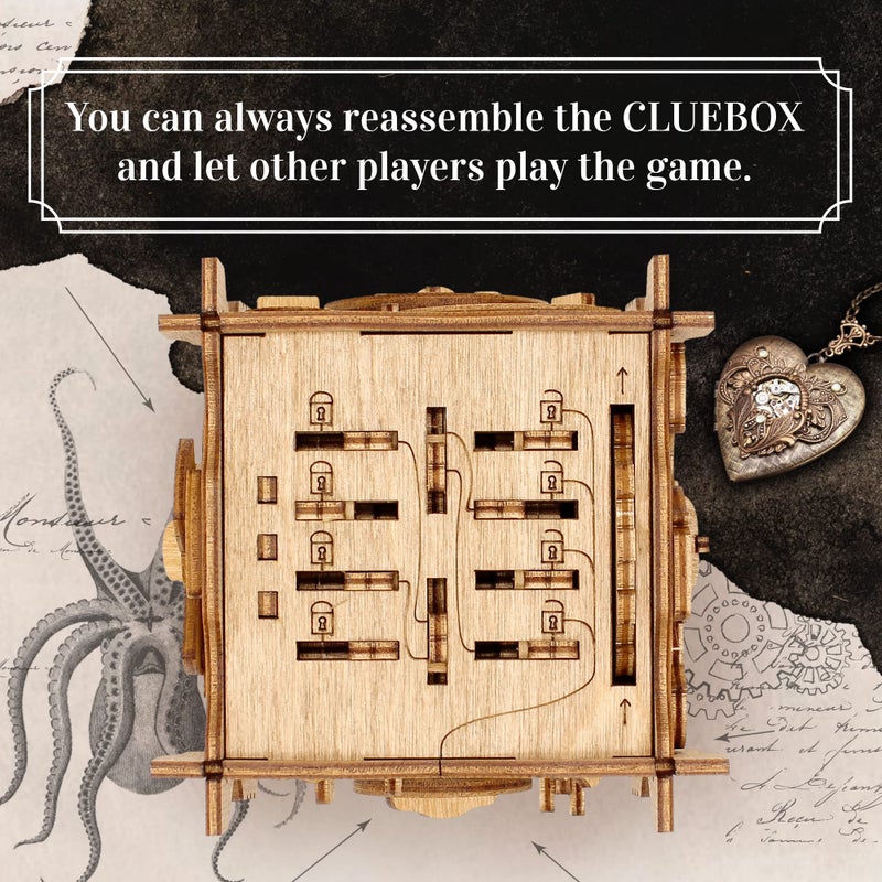iDventure Cluebox - Captain's Nemo Nautilus - Escape Room Game - Puzzle Box - Sequential 3D Puzzle for Adults - Brain Teaser - Birthday Gift Gadget for Men and Women - Money Box - Image 3