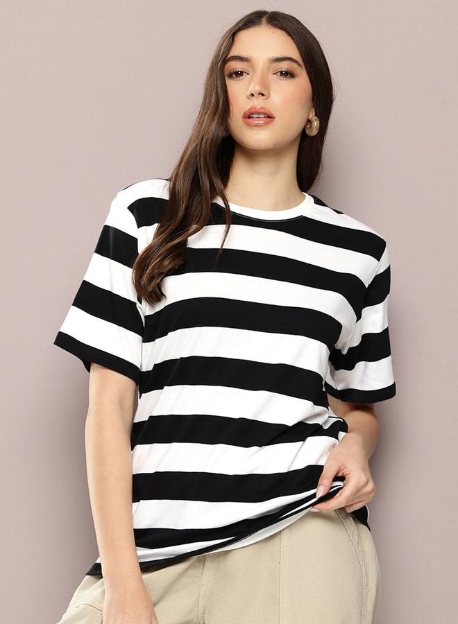 Dillinger Women Oversized Striped T-Shirt - Image 1