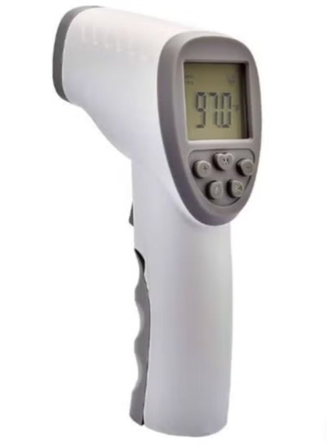 ترمومتر رقمي بالأشعة تحت الحمراء - قياس الحرارة بدون تلامس - مسدس حرارة دقيق بشاشة LCD - مثالي للأطفال والرضع (شامل البطارية) - رمادي - Image 1