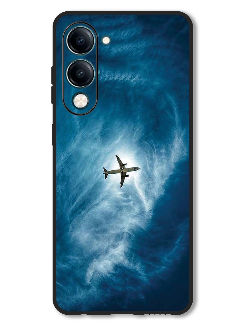 Theodor Case Compatible with Vivo Y29s Protection Shockproof Bumper Cover Plane In The Sky - Image 1