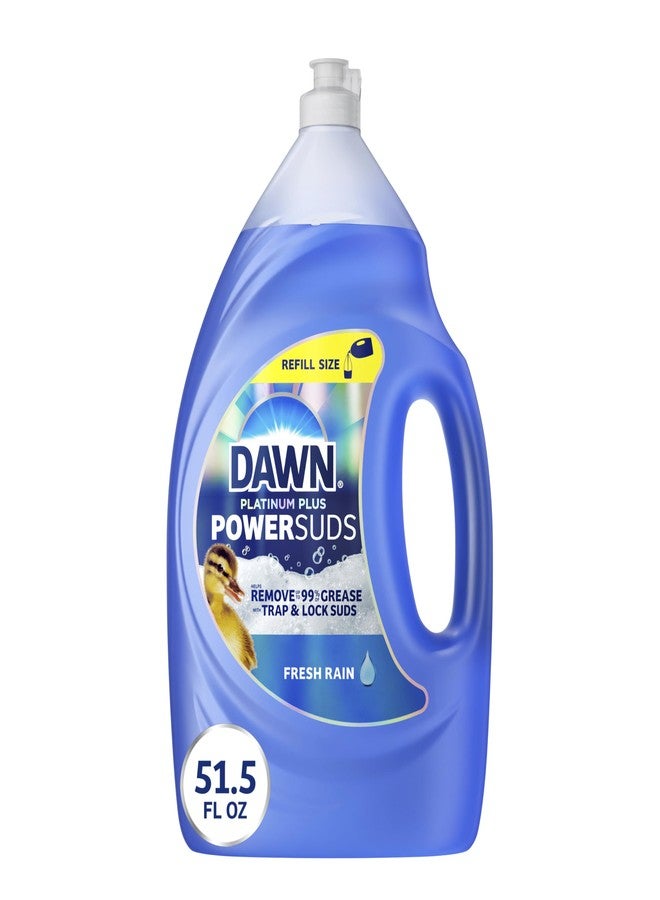 Dawn Platinum Plus PowerSuds Liquid Dish Soap, 51.5 oz. Refill - Image 1
