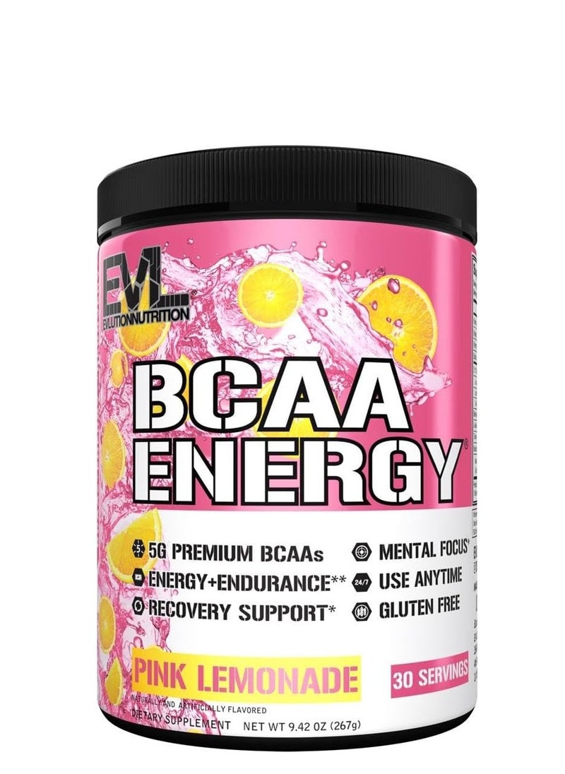 EVLUTION NUTRITION - BCAA's Amino Acids Powder Pre Workout Powder for Muscle Recovery Lean Growth and Edurance Pink Lemonade - Image 1