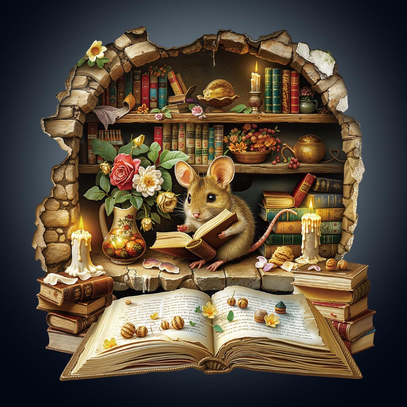 WOODBESTS Wooden Puzzles for Adults Scholar Mouse Wooden Jigsaw Puzzle for Adults Unique Animal Shape Wood Puzzles Adult Xmas Birthday Gifts for Puzzles Lovers 280 pcs L 134 130in - Image 3