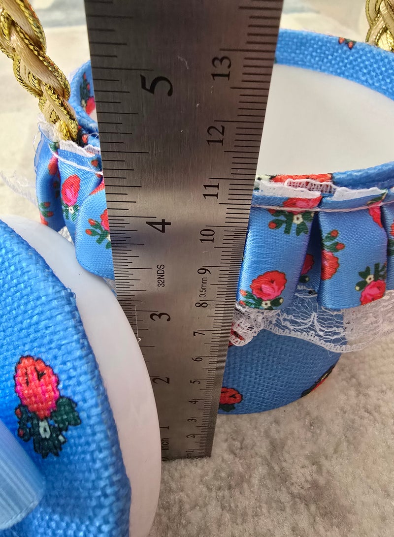 علبة حقّ الليلة التراثية الأنيقة – اللون الأزرق - Image 5