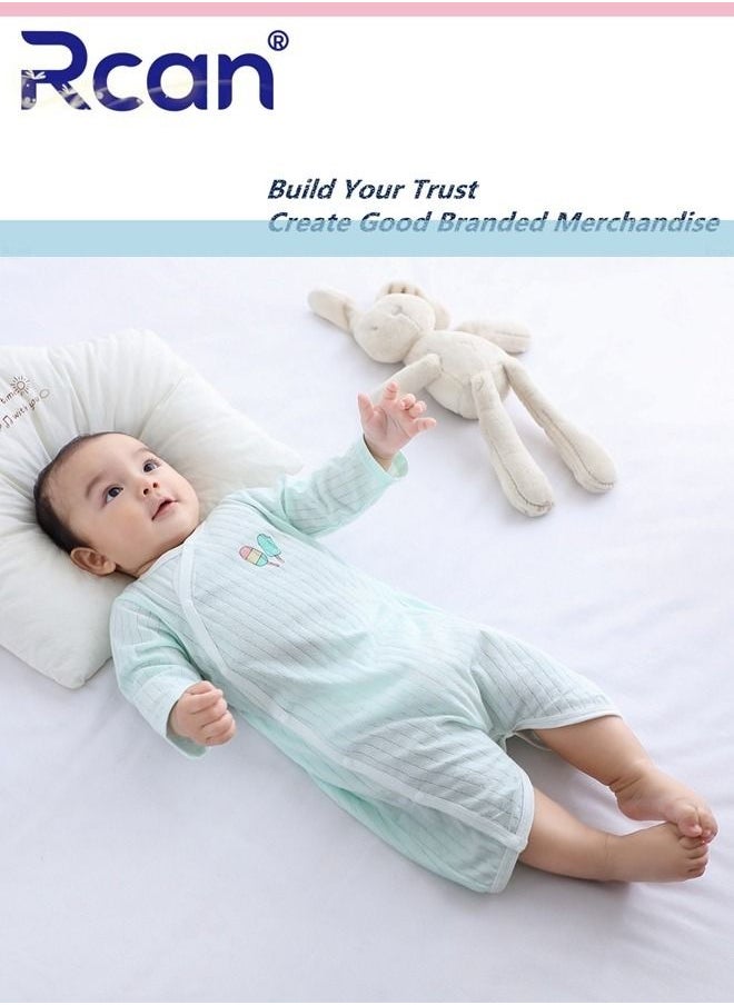 Rcan Baby Cotton Onesie Bodysuit, Newborn Long Sleeve Bodysuit, Loose and Soft One-Piece Crawler Suit for Baby Unisex  - Image 2