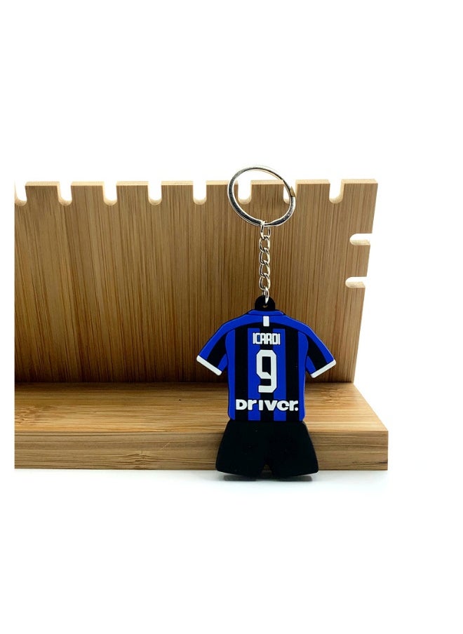 Generic Barcelona/Messi/Juve/Cristiano Ronaldo/Paris/Chelsea/Real Madrid Shirt Jersey Keychain Accessory Pendant Bag Chain Car Keychain Creative Gift for Unisex 