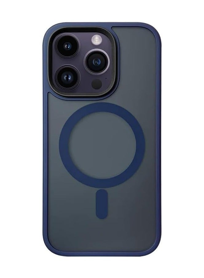 حافظة مصممة مغناطيسية لهاتف 15 برو ماكس iPhone ، حماية من الدرجة العسكرية ومتوافقة مع MagSafe، ظهر  غير لامع مع حافظة هاتف 15 برو ماكس   ذات حافة ناعمة أزرق سماوي - Image 5