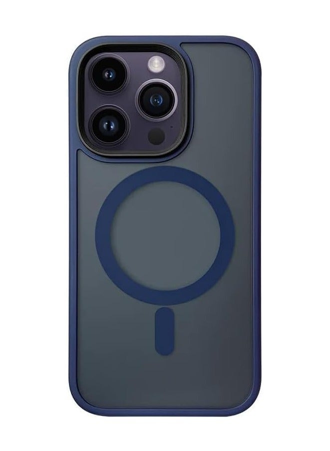 حافظة مصممة مغناطيسية لهاتف 15 برو ماكس iPhone ، حماية من الدرجة العسكرية ومتوافقة مع MagSafe، ظهر  غير لامع مع حافظة هاتف 15 برو ماكس   ذات حافة ناعمة أزرق سماوي - Image 2