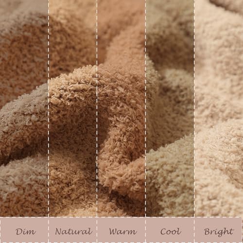 bearberry Super Soft Fluffy Throw Blanket Lightweight Cozy Warm Throw Blankets for Couch Bed Sofa All Season (Camel, 50”x60”) - Image 3
