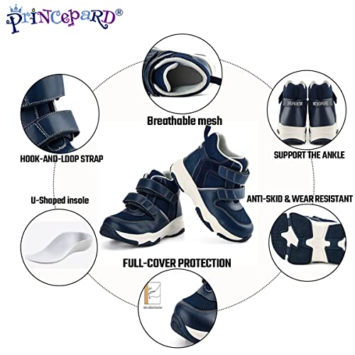 princepard Orthopedic Shoe for Kids and Toddlers,Corrective Sneakers with Ankle and Arch Support for Boys and Girls'Flat Feet and Tiptoe Walking,Anti-Slip Sole Blue - Image 4