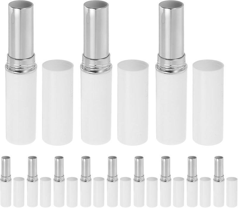 COLLBATH 12pcs Lipstick Tubes Empty - Refillable Plastic Slim Lip Balm Tubes - Small Lipstick Containers for Homemade Mother'S Day Present Or Daily Makeup