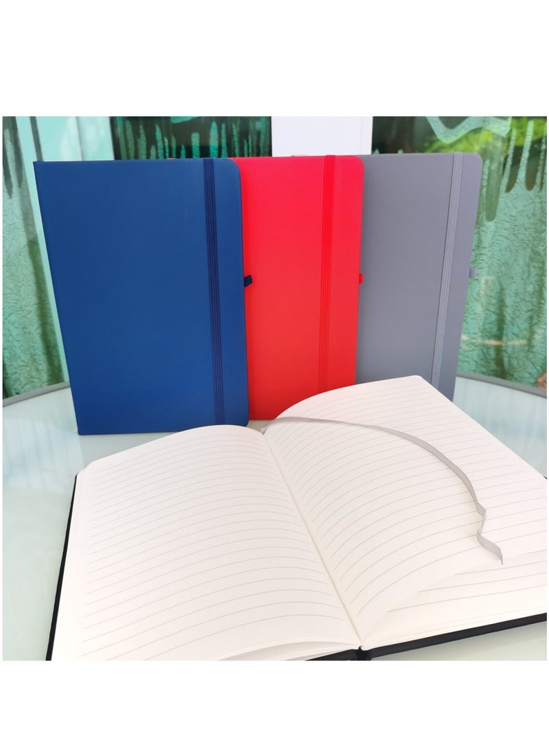 Generic 4-Piece A5 Size Hardcover Notebooks With Elastic Closures Assorted Colours  - Image 5