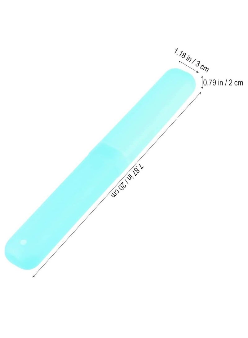 Travel Toothbrush Case, Portable Plastic Toothbrush Box in Assorted Colors, Travel Toothbrush Holder, Storage Cover (7 Pack) - Image 3