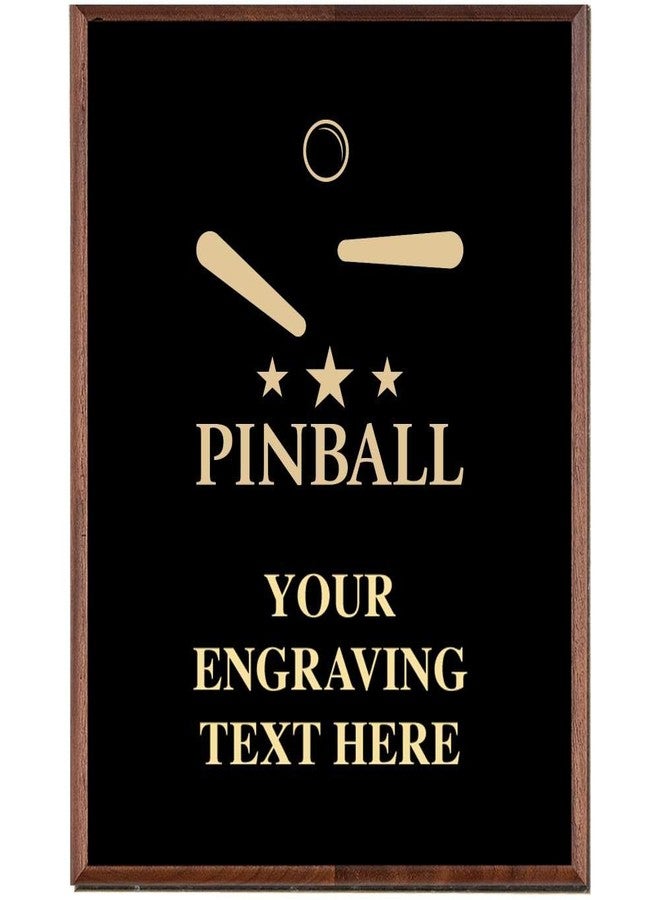 Crown Awards Pinball Plaques, Custom Engraved Pinball Trophy Plaque Award, Great Customizable Pinball Awards Prime - Image 1