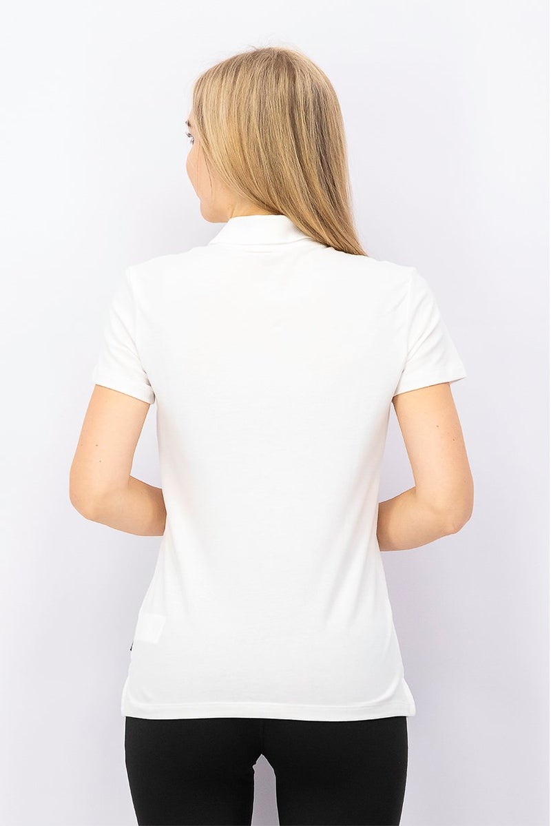 PUMA Women Sports Fit Short Sleeve Polo Shirt, White  - Image 4