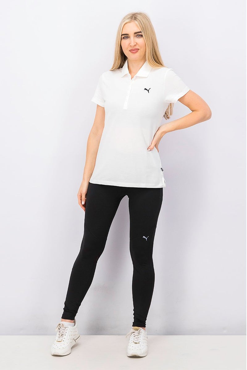 PUMA Women Sports Fit Short Sleeve Polo Shirt, White  - Image 2