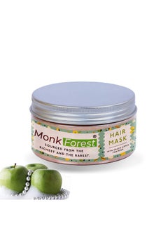 Monk Forest Green Apple Hair Mask: 200G Sulphate-Free Treatment For Dry, Frizzy Hair - Growth & Deep Conditioning  - Image 1
