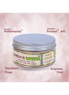 Monk Forest Green Apple Hair Mask: 200G Sulphate-Free Treatment For Dry, Frizzy Hair - Growth & Deep Conditioning  - Image 3