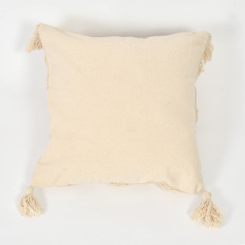 pepme pepme Criss Cross Tufted Cushion Cover OffWhite 16x16 inches  - Image 3