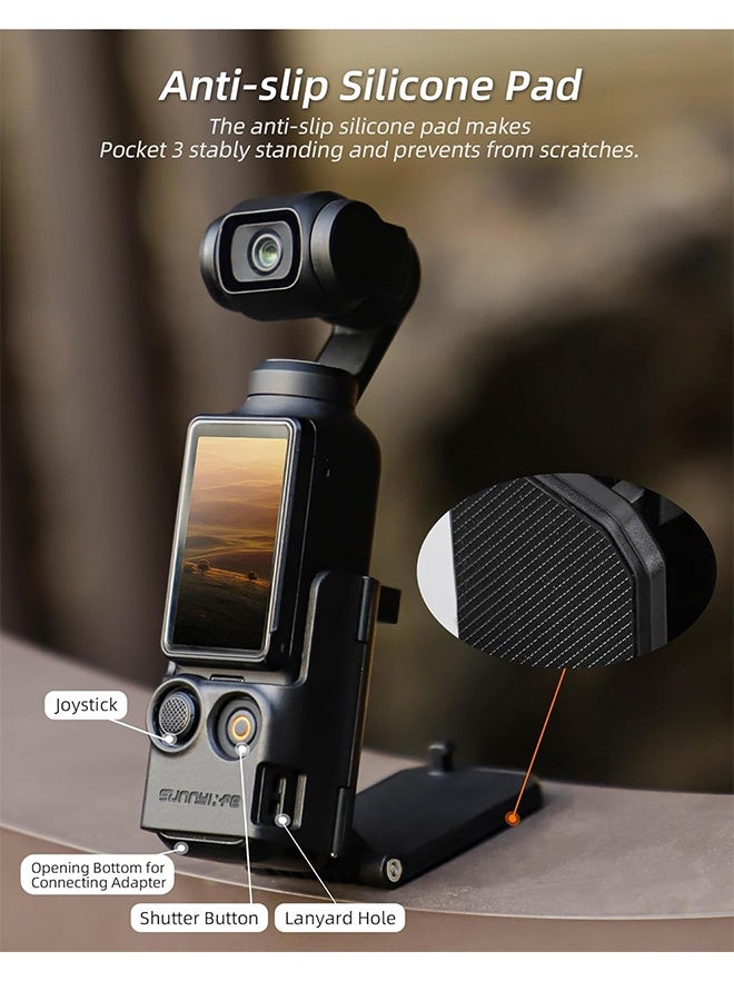 Photon The magnetic suction cup holder and DJI Protective Bag Lanyard are compatible with DJI Osmo Pocket 3 and Pocket3, and are adjustable for desktop, handheld, and more (Black) - Image 4