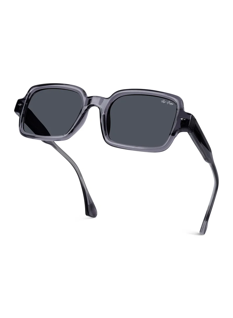 Woggles Red Pappy Crescendo Purple Rectangle Sunglasses