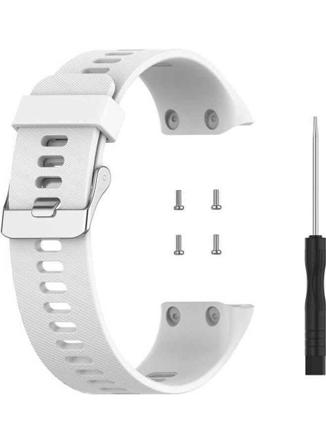 NIBEMINENT Silicone Wrist Strap For Garmin ForeAthlete 35J / Forerunner White - Image 4