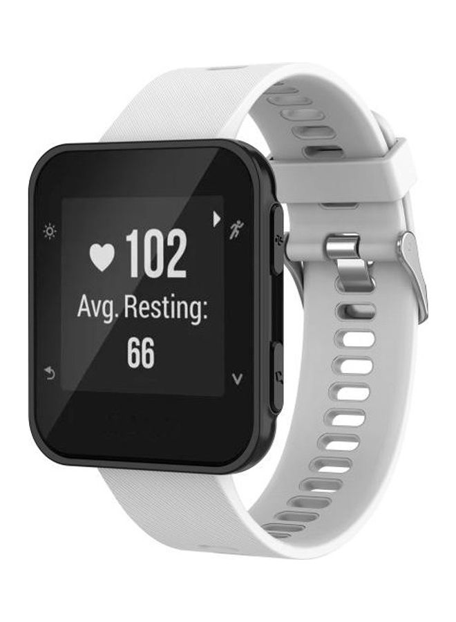 NIBEMINENT Silicone Wrist Strap For Garmin ForeAthlete 35J / Forerunner White - Image 5